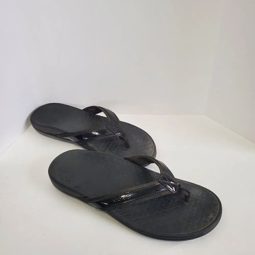 Vionic Tide ll Post Sandal with Arch Support Black Size 10 or 10.5